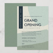 MODERNE ABSTRACTE KUNST AQUA BLAUW GRAND OPENING E KAART (Voorkant / Achterkant)