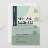 MODERNE ABSTRACTE KUNST AQUA BLAUWE CONFERENTIE EV KAART (Voorkant)