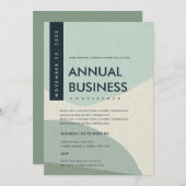 MODERNE ABSTRACTE KUNST AQUA BLAUWE CONFERENTIE EV KAART (Voorkant / Achterkant)