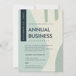 MODERNE ABSTRACTE KUNST AQUA BLAUWE CONFERENTIE EV KAART