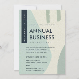 MODERNE ABSTRACTE KUNST AQUA BLAUWE CONFERENTIE EV KAART