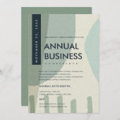 MODERNE ABSTRACTE KUNST AQUA BLAUWE CONFERENTIE EV KAART (Voorkant / Achterkant)