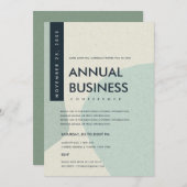 MODERNE ABSTRACTE KUNST AQUA BLAUWE CONFERENTIE EV KAART (Voorkant / Achterkant)