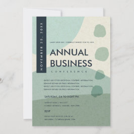 MODERNE ABSTRACTE KUNST AQUA BLUE CONFERENCE EVENT KAART