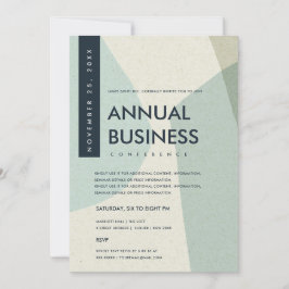 MODERNE ABSTRACTE KUNST AQUA BLUE CONFERENCE EVENT KAART