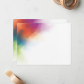 Moderne Abstracte kunst Blank rood-blauw groen Notitiekaartje (Voorkant / Achterkant in situ)