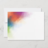 Moderne Abstracte kunst Blank rood-blauw groen Notitiekaartje (Achterkant)