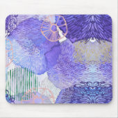 Moderne abstracte kunst blauw en paars muismat (Voorkant)