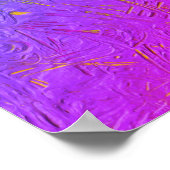 Moderne Abstracte kunst Blauw Paars Roze Geel Poster (Hoek)