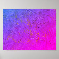 Moderne Abstracte kunst Blauw Paars Roze Geel