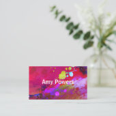 Moderne abstracte kunst Bold Artistiek Kleurrijk Visitekaartje (Staand voorkant)