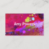 Moderne abstracte kunst Bold Artistiek Kleurrijk Visitekaartje (Voorkant)