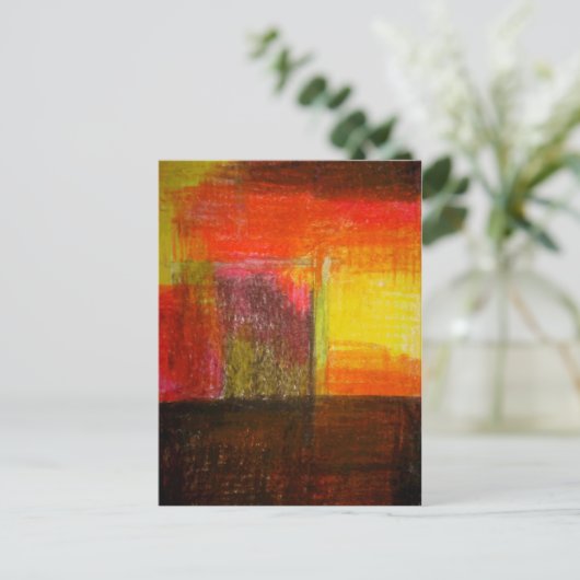 Moderne Abstracte kunst Briefkaart (Staand voorkant)