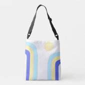 moderne abstracte kunst crossbody tas (Achterkant)
