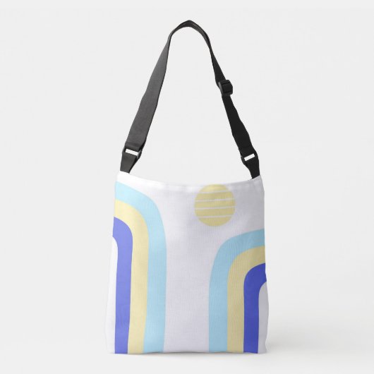 moderne abstracte kunst crossbody tas (Voorkant)
