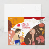 Moderne Abstracte kunst dankbaarheid Quote Thanksg Briefkaart (Voorkant / Achterkant)