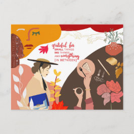 Moderne Abstracte kunst dankbaarheid Quote Thanksg Briefkaart