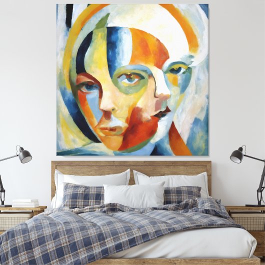 Moderne abstracte kunst Dubbel gezicht Canvas Afdruk (Insitu (Slaapkamer))