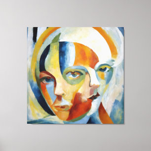 Moderne abstracte kunst Dubbel gezicht Canvas Afdruk