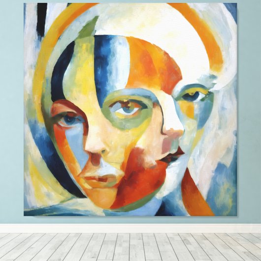 Moderne abstracte kunst Dubbel gezicht Canvas Afdruk (Insitu (Houten vloer))