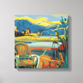 Moderne Abstracte kunst: een reis door kleuren Canvas Afdruk (Voorkant)