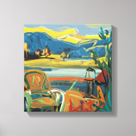 Moderne Abstracte kunst: een reis door kleuren Canvas Afdruk