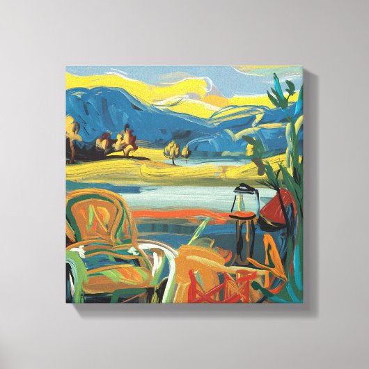 Moderne Abstracte kunst: een reis door kleuren Canvas Afdruk (Voorkant)