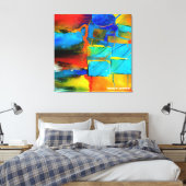 Moderne Abstracte kunst elegant geometrisch Canvas Afdruk (Insitu (Slaapkamer))
