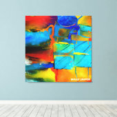 Moderne Abstracte kunst elegant geometrisch Canvas Afdruk (Insitu (Houten vloer))