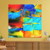 Moderne Abstracte kunst elegant geometrisch Canvas Afdruk (Insitu (Woonkamer))