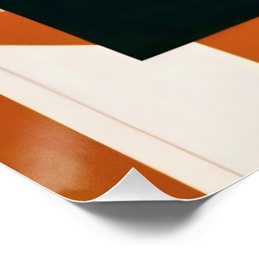 Moderne Abstracte kunst elegant geometrisch Perfect Poster (Hoek)