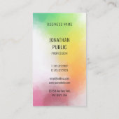 Moderne Abstracte kunst Elegant Professioneel Tren Visitekaartje (Achterkant)