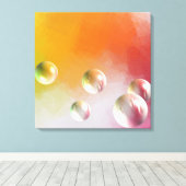 Moderne Abstracte kunst Elegant Rood Geel Groen Ro Canvas Afdruk (Insitu (Houten vloer))