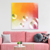 Moderne Abstracte kunst Elegant Rood Geel Groen Ro Canvas Afdruk (Insitu (Woonkamer))