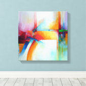 Moderne Abstracte Kunst Elegante Acryl Schilderij Canvas Afdruk (Insitu (Houten vloer))
