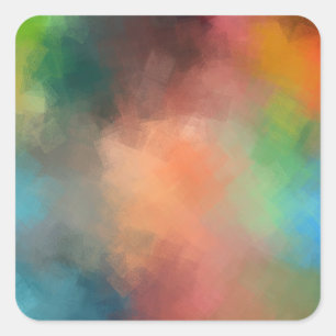 Moderne Abstracte kunst Elegante Blank Sjabloon Vierkante Sticker