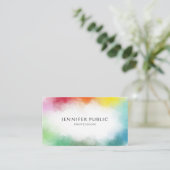 Moderne Abstracte kunst Elegante gepersonaliseerde Visitekaartje (Staand voorkant)