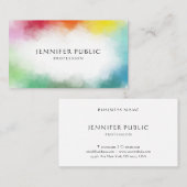 Moderne Abstracte kunst Elegante gepersonaliseerde Visitekaartje (Voorkant / Achterkant)