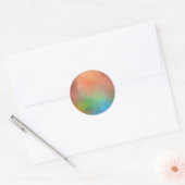 Moderne Abstracte Kunst Elegante Kleurrijke Blanco Ronde Sticker (Envelop)