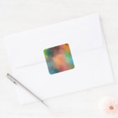 Moderne Abstracte Kunst Elegante Lege Sjabloon Vierkante Sticker (Envelop)