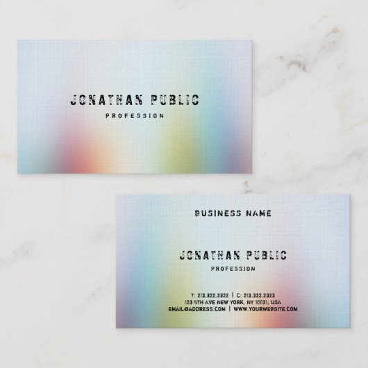 Moderne Abstracte kunst Elegante professionele Sja Visitekaartje (Voorkant / Achterkant)