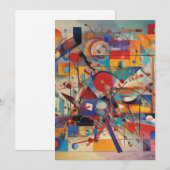 Moderne Abstracte Kunst Feestdagenkaart (Voorkant / Achterkant)