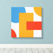 Moderne Abstracte Kunst Geometrische Vormen Canvas Afdruk (Insitu (Houten vloer))