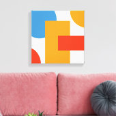 Moderne Abstracte Kunst Geometrische Vormen Canvas Afdruk (Insitu (Woonkamer))