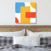 Moderne Abstracte Kunst Geometrische Vormen Canvas Afdruk (Insitu (Slaapkamer))