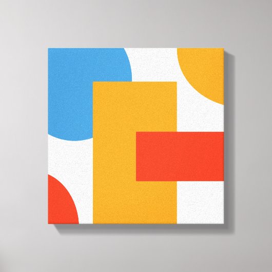 Moderne Abstracte Kunst Geometrische Vormen Canvas Afdruk (Voorkant)