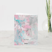 Moderne Abstracte Kunst Gevouwen Blank Note Kaart  (Achterkant)