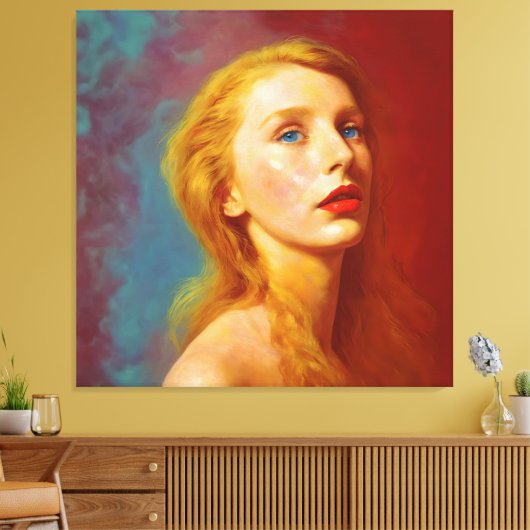 Moderne abstracte kunst Grace | Drie Graces-serie Canvas Afdruk (Insitu (Woonkamer))