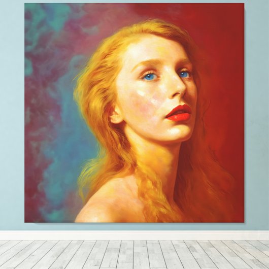 Moderne abstracte kunst Grace | Drie Graces-serie Canvas Afdruk (Insitu (Houten vloer))