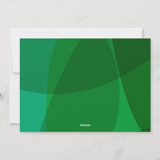 Moderne Abstracte Kunst Groene Kerst Custom Photo Feestdagenkaart (Achterkant)